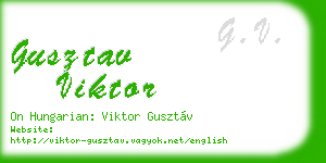gusztav viktor business card