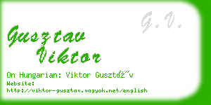 gusztav viktor business card